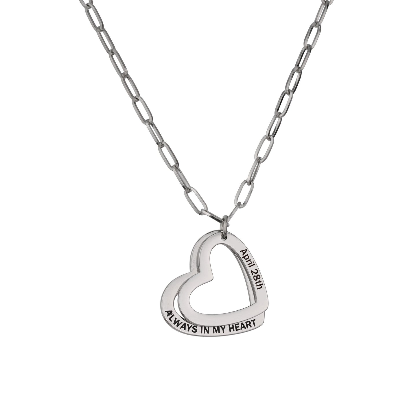 Interlocked Double Heart Necklace