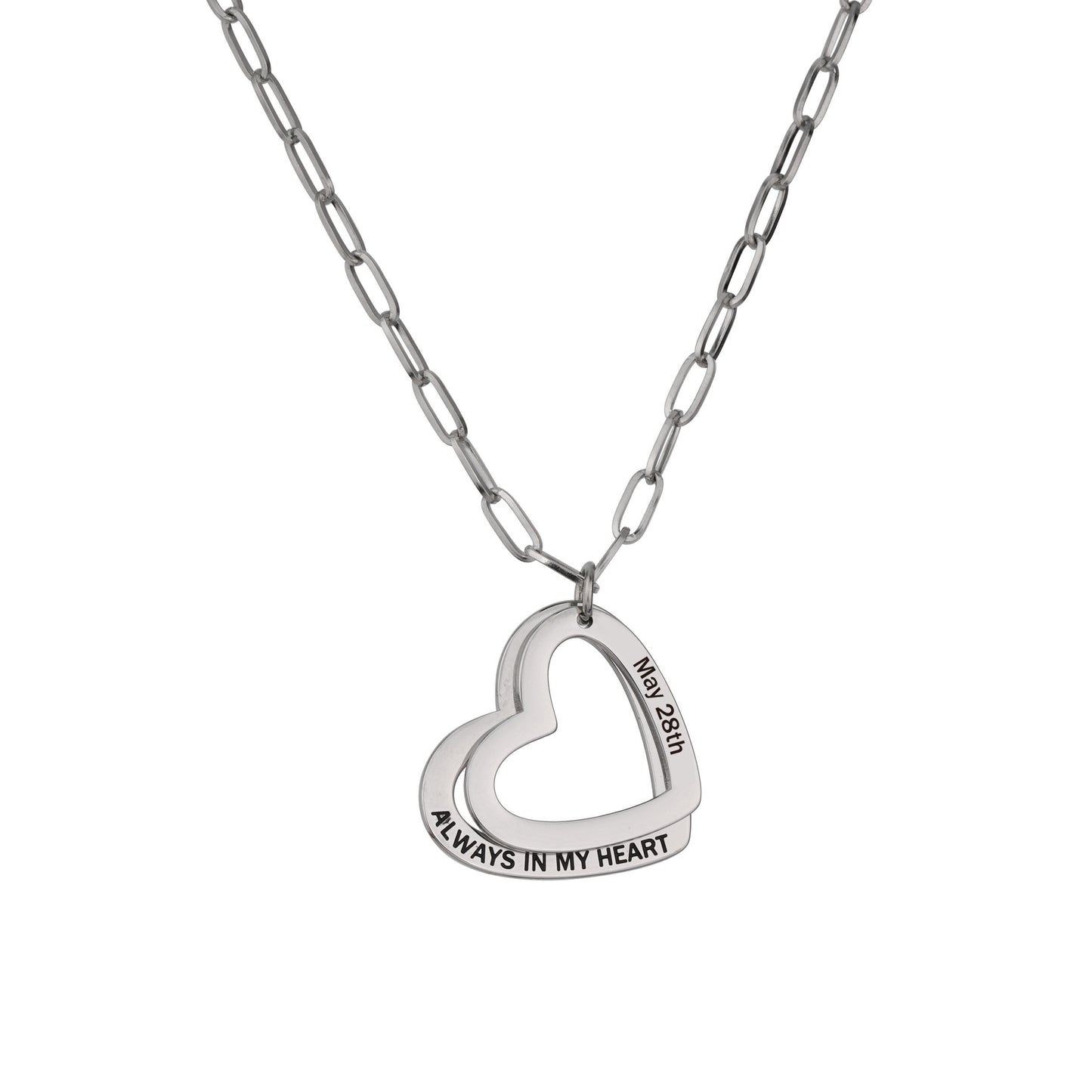 Interlocked Double Heart Necklace